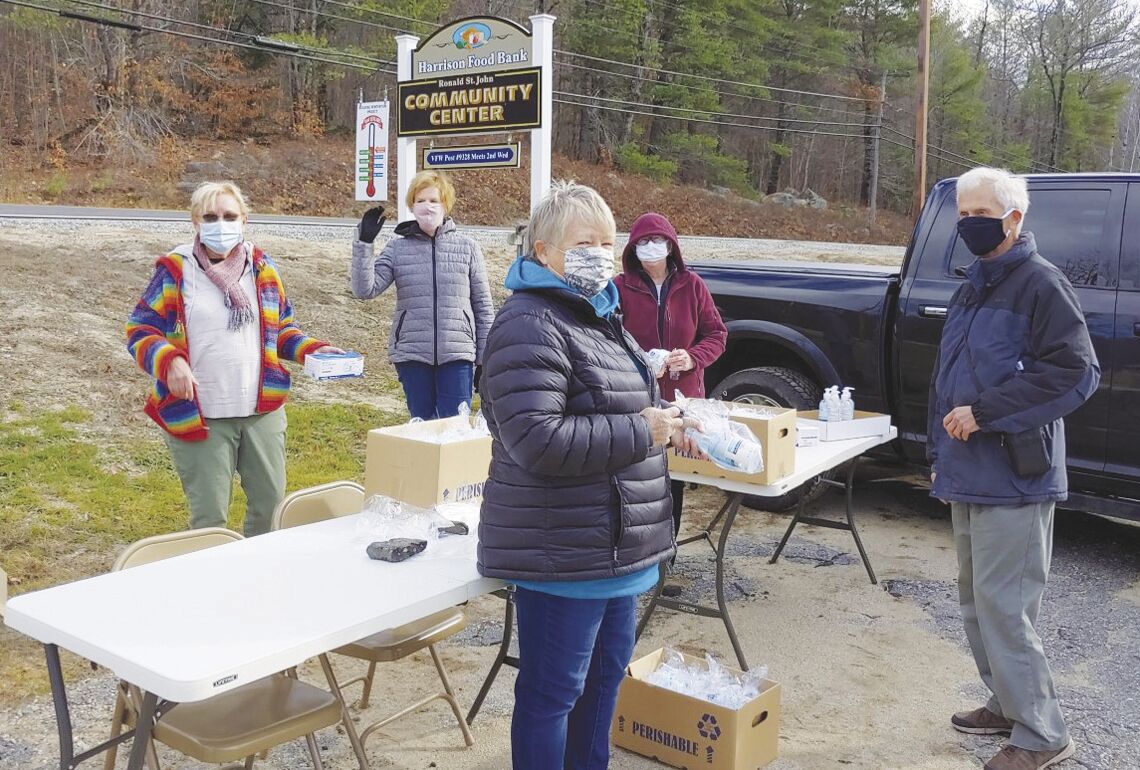 Bridgton-Lake Region Rotarians distributed Health and Wellness packets and boxes